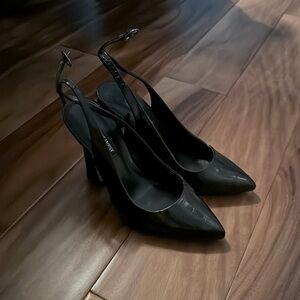 Leather Nine West sling backs